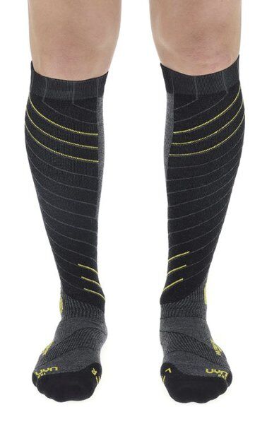 Uyn Ski Ultra Fit - calze da sci - uomo Grey/Yellow 35/38