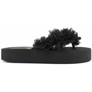 Colors of California Eva Flip Flop Flower Trim - ciabatte - donna Black 8 US