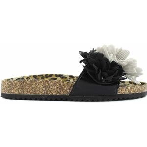 Colors of California Slide With Flower Trim - ciabatte - donna Black 6 US