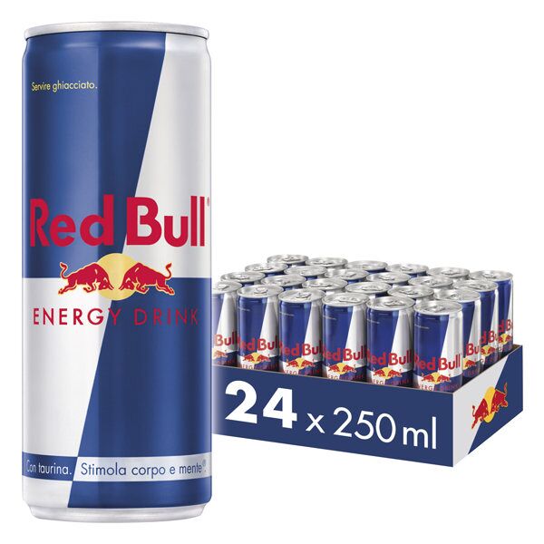 bull energy drink 250 ml pack 24 - bevanda energetica grey/blue