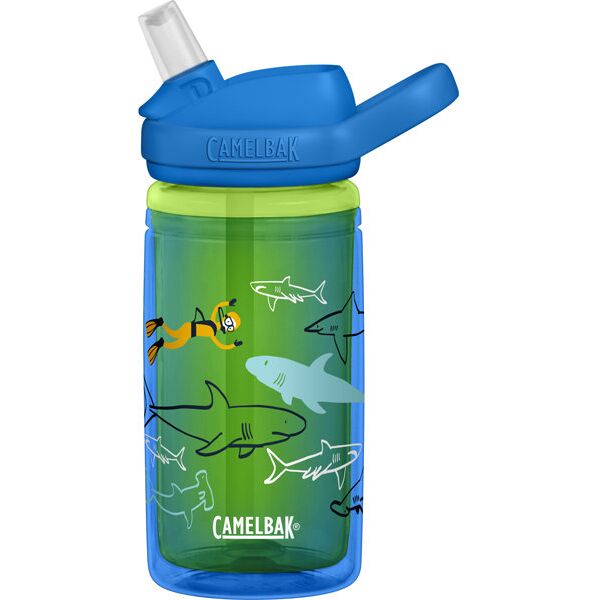 camelbak eddy+ kids 0,4l insulated - borraccia - bambino green/blue