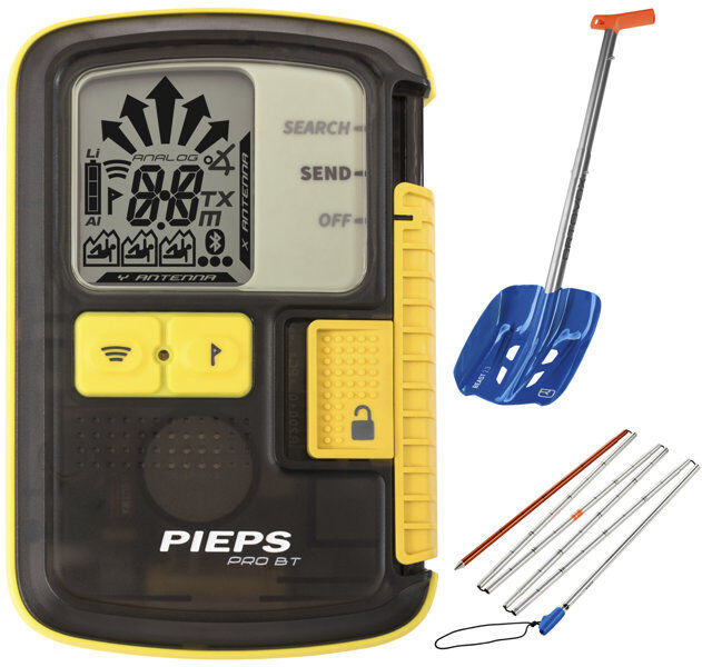 Pieps Set Pro BT: dispositivo ARTVA+pala+sonda Black/Yellow