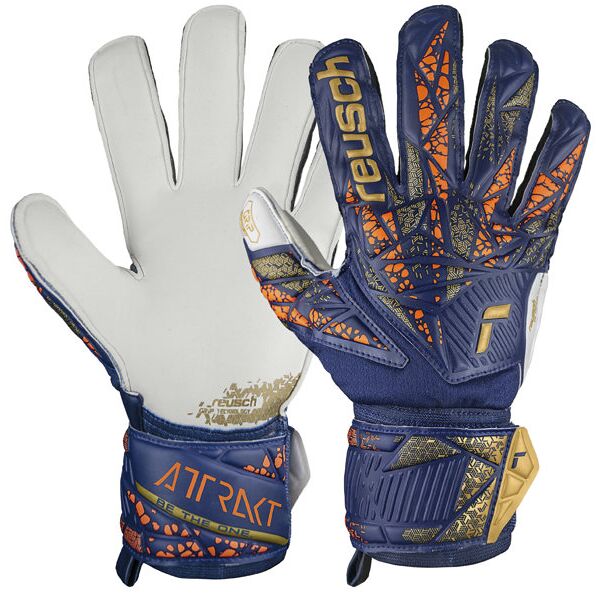 reusch attrakt grip - guanti da portiere blue/brown 10,5