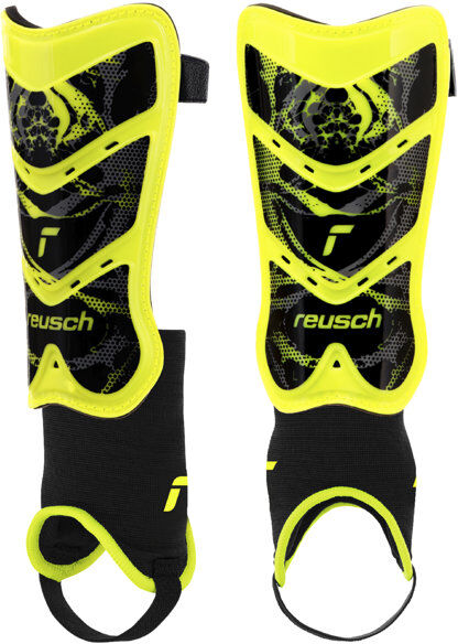 reusch shinguard attrakt pro - parastinchi calcio yellow/black 2xs