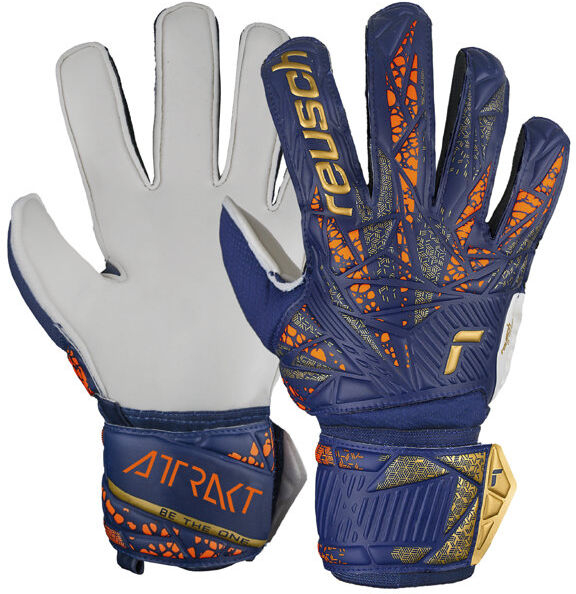 Reusch Attrakt Solid - guanti da portiere Blue/Brown 7,5