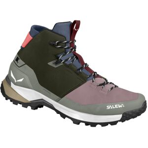 Salewa Puez Mid Ptx W - scarpe trekking - donna Green/Pink 5 UK