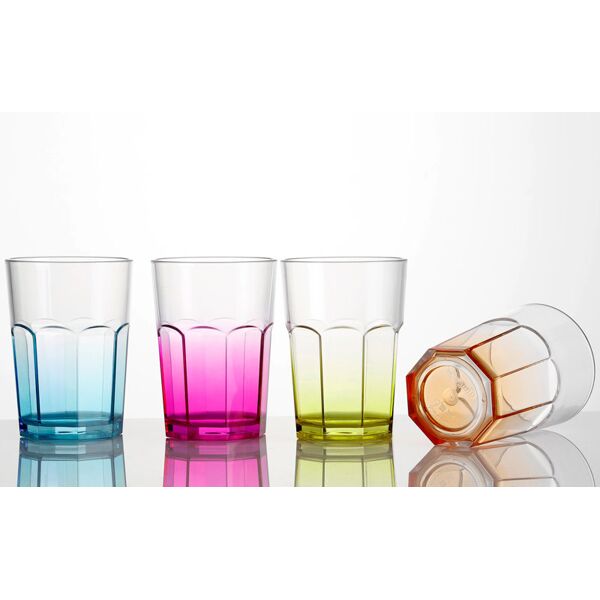 brunner set octoglass color - set bicchieri multicolor