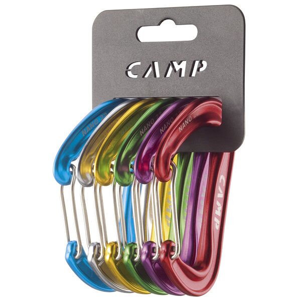 c.a.m.p. rack pack nano 22 - set moschettoni assorted