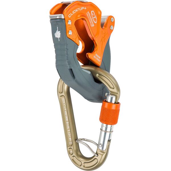 climbing technology click up+ c/moschettone - assicuratore orange