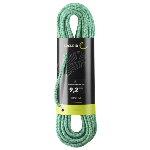 edelrid hummingbird pro dry 9,2 - corda singola light green 30 m