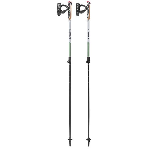 leki spin shark sl - bastoncini nordic walking light green /white 130