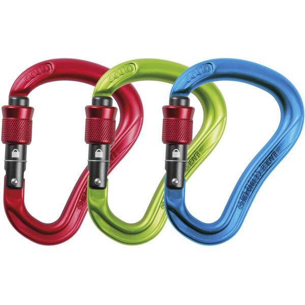 ocun eagle hms screw 3-pack - set moschettoni red/green/blue