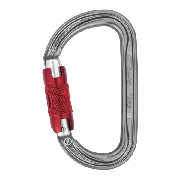 petzl am'd - moschettone grey/red