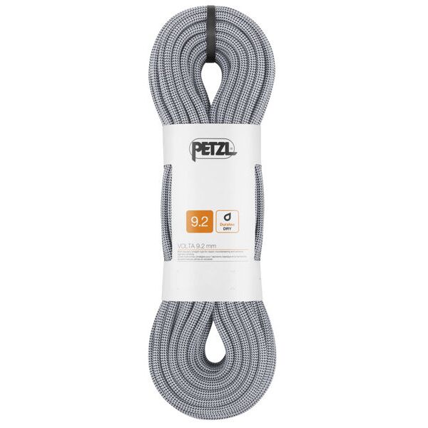 petzl volta 9,2 mm - corda per arrampicata grey