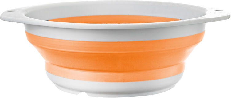 brunner fold-away colander - scolapasta da campeggio orange