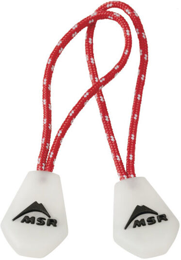 msr night glow zipper pulls - accessorio tenda red/white