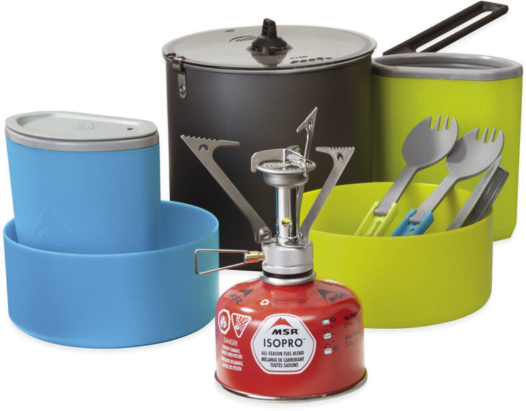 msr pocketrocket stove kit - fornello e stoviglie per campeggio - multicolor