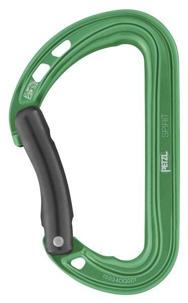 petzl spirit - moschettone green