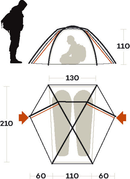 Ferrino Force 2 - tenda Grey