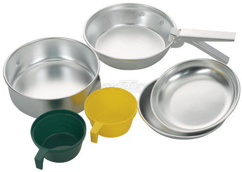 Meru Alu Cooking Set - set stoviglie Alu/Green/Yellow