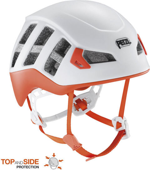 Petzl Meteor - casco arrampicata e scialpinismo White/Orange 53-61 cm