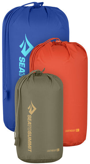 Sea to Summit Lightweight Stuff Sack Set - sacche compressione Brown/Red/Blue