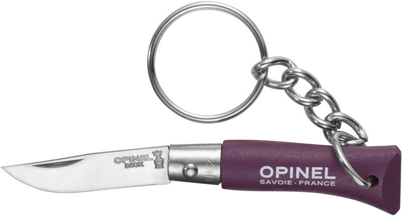 opinel n°02 keyring - coltello portachiavi purple