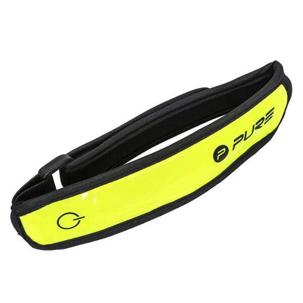 pure2improve reflective led bracelet - fascia running black/yellow one size