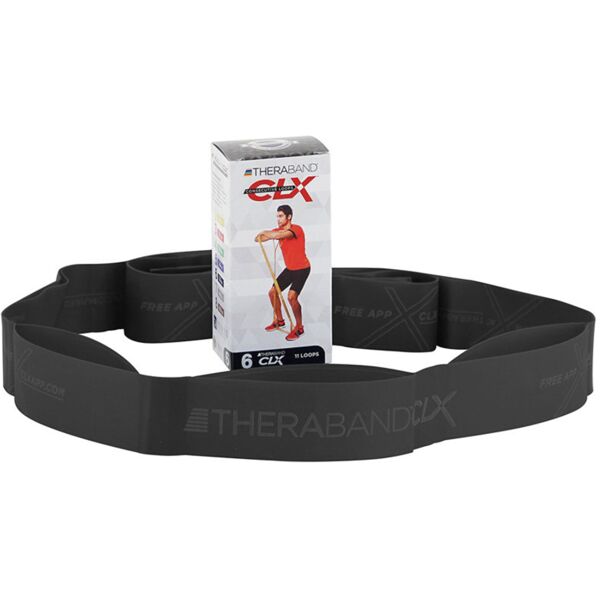 thera band clx 11 loop - elastici fitness black (extreme)