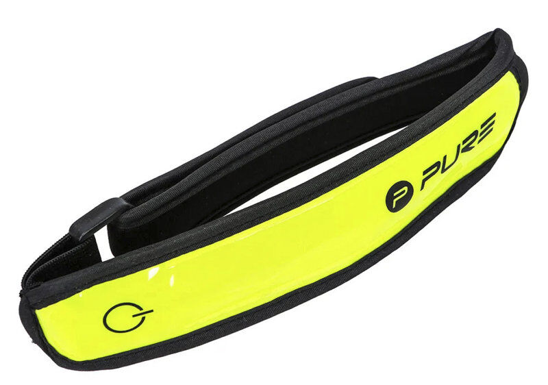 Pure2improve Reflective Led Bracelet - fascia running Black/Yellow One Size