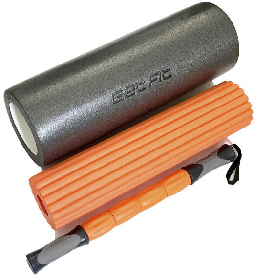 Get Fit 3 in 1 Foam Roller - rullo da massaggio 3 in 1 - Dark Grey/Orange