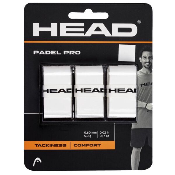 head padel pro 3 pack - accessori padel- grip white
