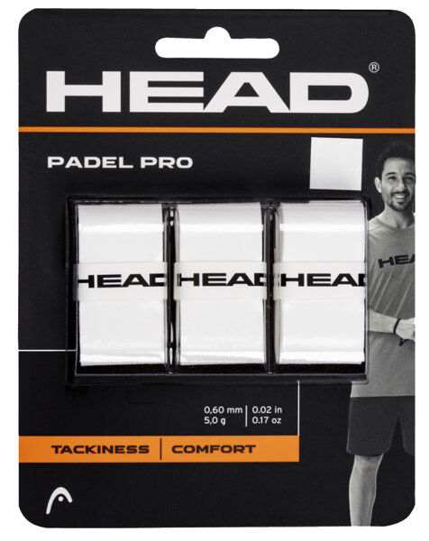 head padel pro 3 pack - accessori padel- grip white