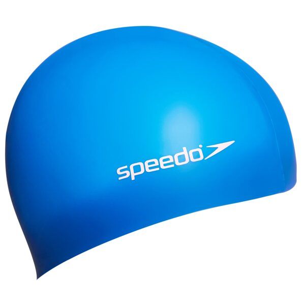 speedo plain flat silicone cap junior - cuffia da nuoto - bambini blue