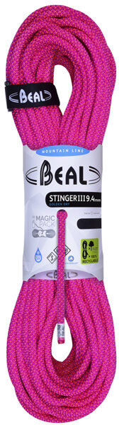 Beal Stinger III 9.4 mm Golden Dry - corda singola Pink 60 m