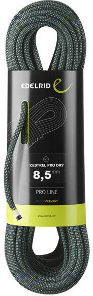 Edelrid Kestrel Pro Dry 8,5 mm - mezza corda Black 60 m