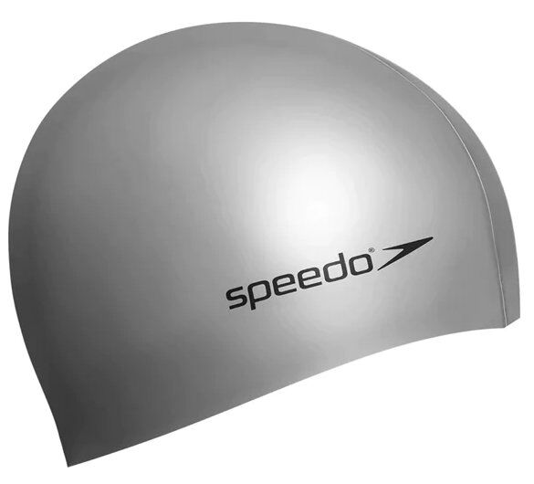 Speedo Plain Flat Silicone - cuffia - unisex Dark Grey