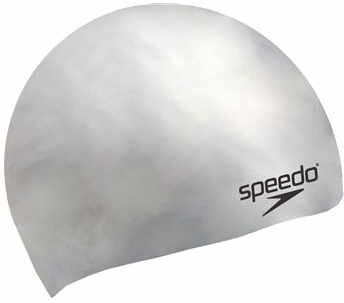 Speedo Plain Moulded Silicone - cuffia Grey