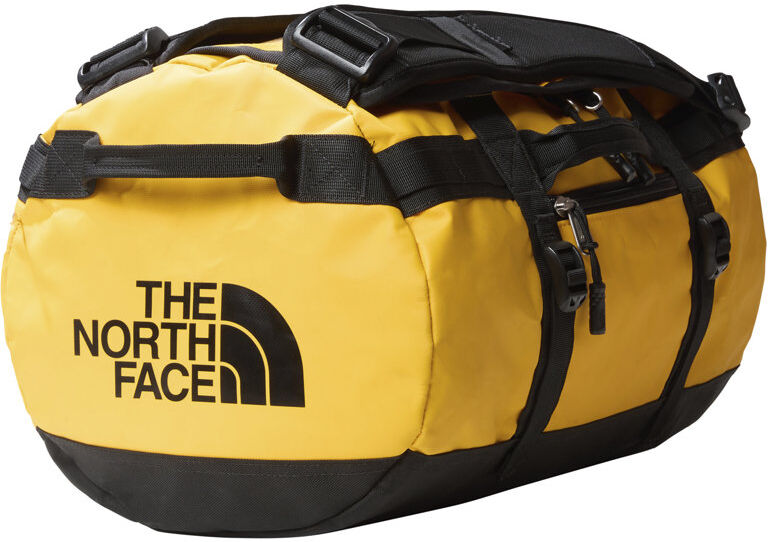 the north face duffel base camp xs - borsone da viaggio yellow/black