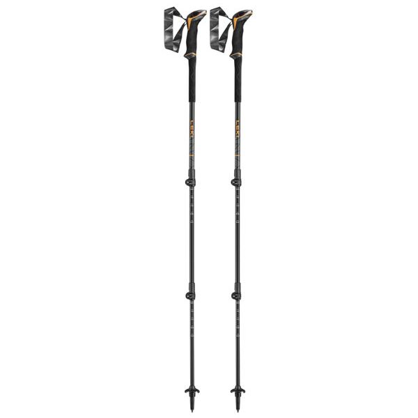 leki makalu lite - bastoncini telescopici black/orange 100-135 cm