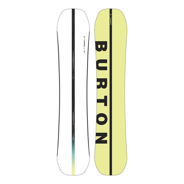 burton custom camber wide - tavola snowboard - white/yellow