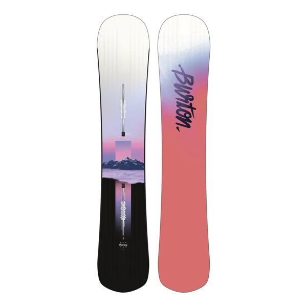 burton hideaway – tavola snowboard – donna black/pink 144