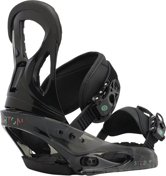 burton stiletto re:flex - attacchi snowboard - donna black s