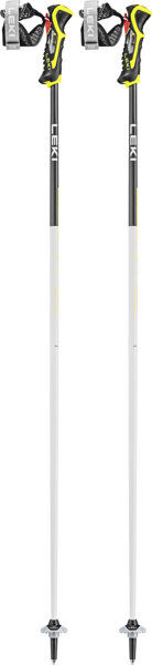 leki airfoil 3d - bastoncini sci alpino white/dark/yellow 115