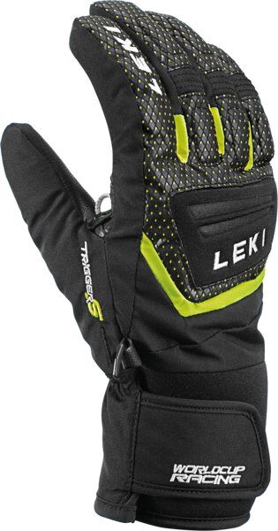 leki worldcup s junior - guanti da sci - bambino black/yellow 6