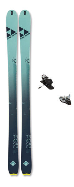 Fischer Set Transalp 82 Carbon: sci da scialpinismo+attacco Light Blue 148 cm
