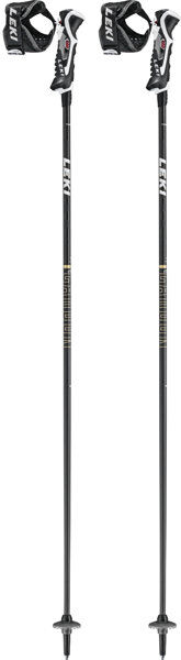 Leki Carbon 14 3D W - bastoncini sci alpino - donna Black/Gold 115 cm