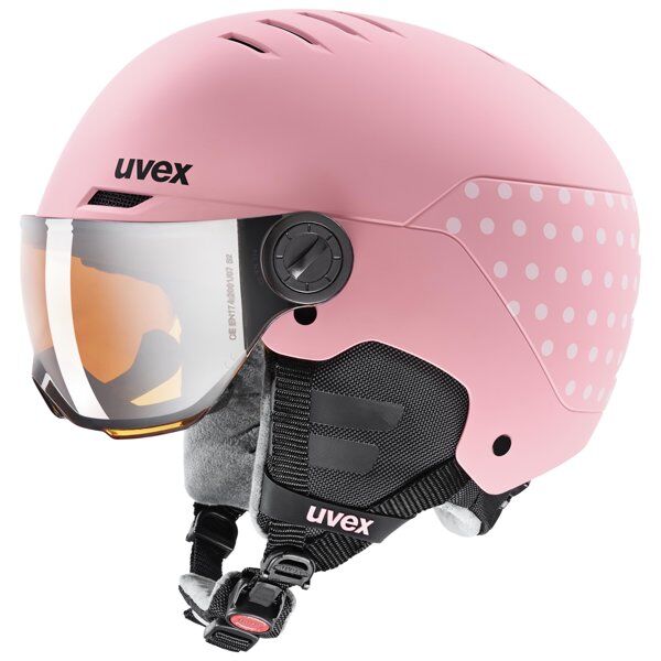 Uvex Rocket Jr. Visor - casco sci alpino - bambino Pink 51-55 cm