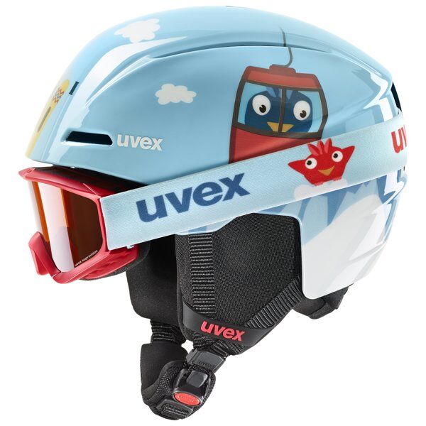 Uvex Viti set - casco sci - bambini Light Blue 51-55 cm