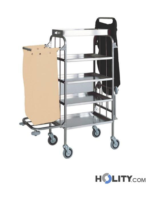 Carrello Portabiancheria In Acciaio Inox H09171